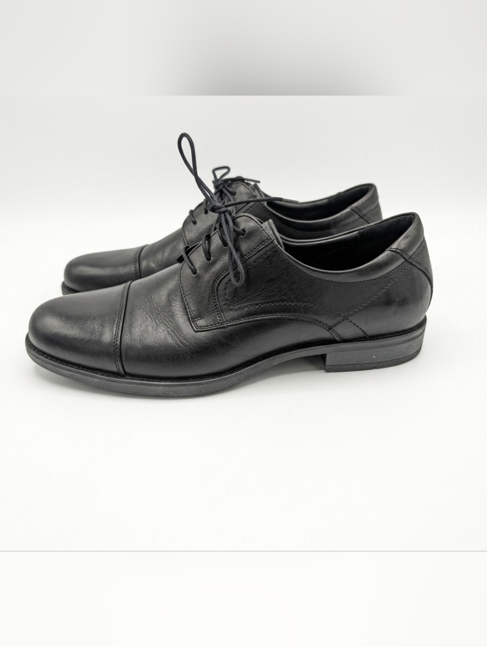 Classic Florsheim Comfortech Black Leather Dress Shoes - Size 12D